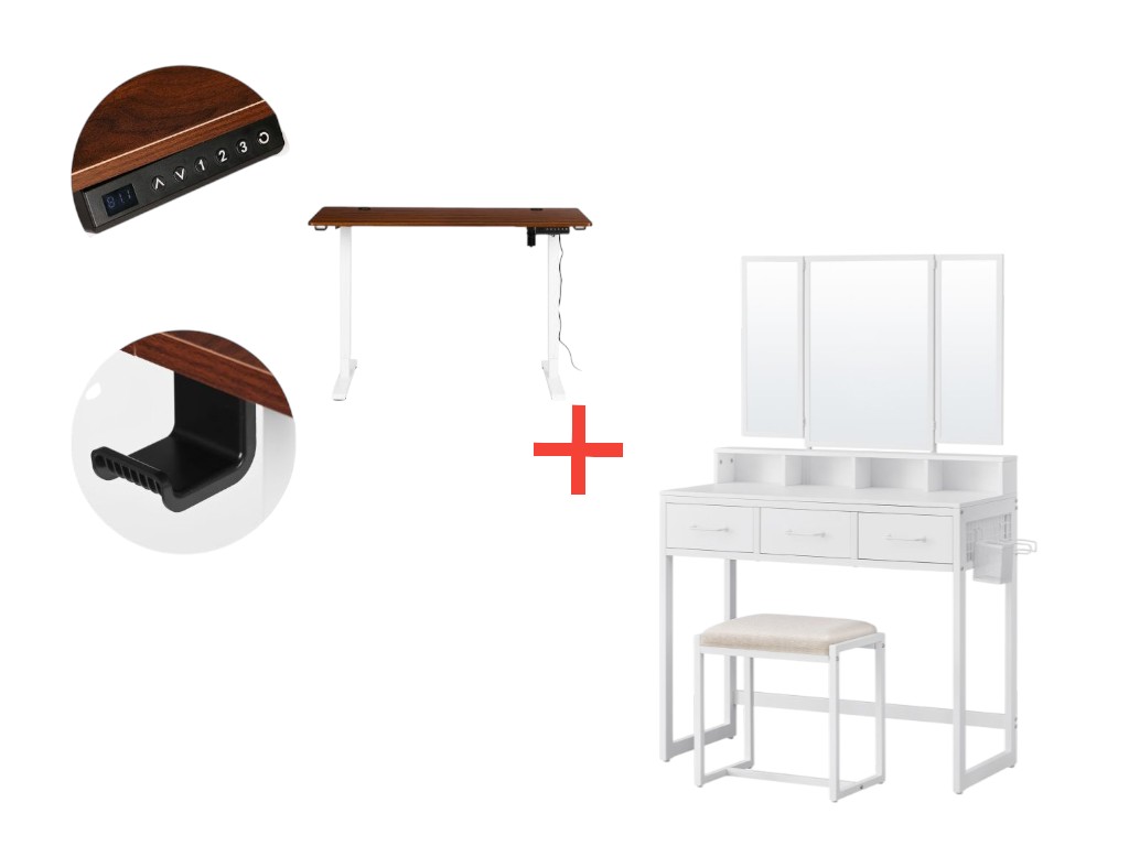 Nastaviteľný stôl a toaletka - VALENTÍN